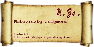 Makoviczky Zsigmond névjegykártya